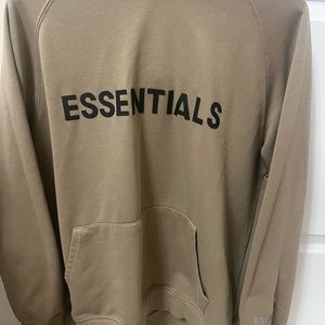 Large essential beige hoodie